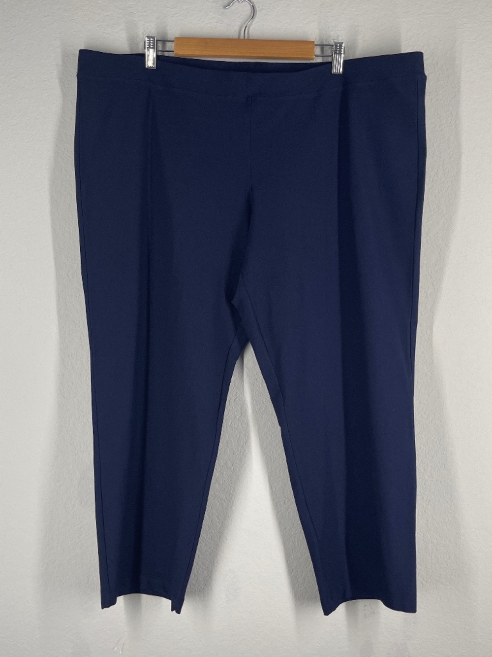 Eileen Fisher Stretch Crepe Pants Women's 3x Blue Slim Ankle Washable